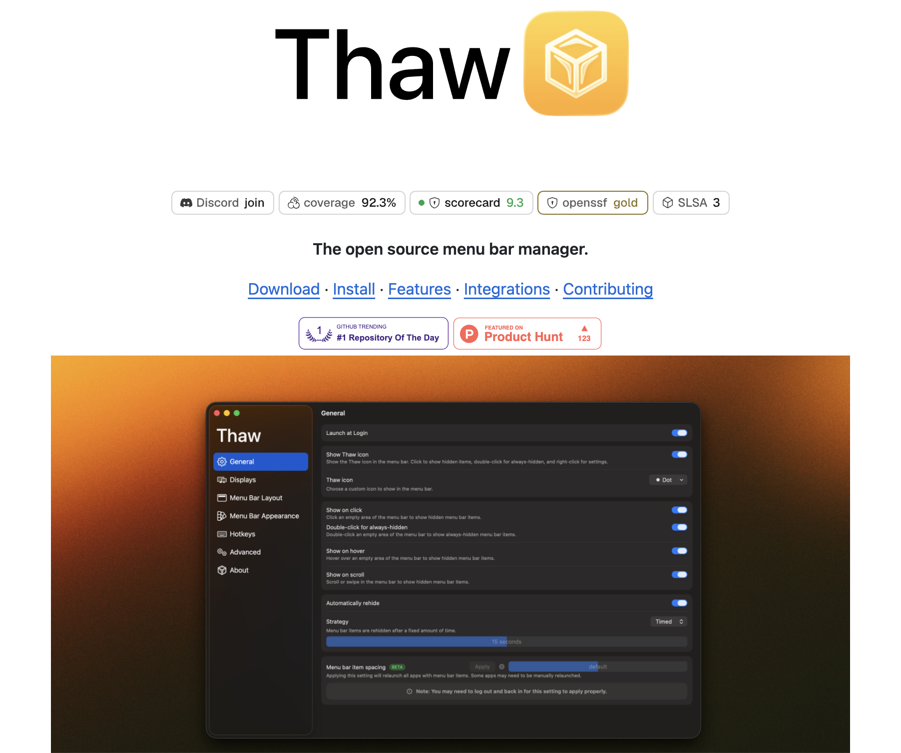Mac 状态栏太挤了？我用开源 Thaw 把菜单栏重新整理了一遍